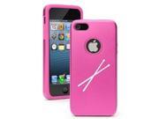 Apple iPhone 6 6s Aluminum Silicone Dual Layer Hard Case Cover Drumsticks Hot Pink