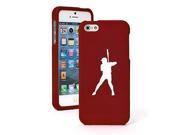 Apple iPhone 6 6s Snap On 2 Piece Rubber Hard Case Cover Baseball Player Red