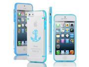 Apple iPhone 6 6s Ultra Thin Transparent Clear Hard TPU Case Cover Anchor with Rope Light Blue