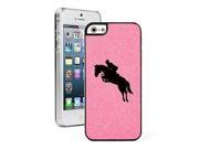 Apple iPhone 5 5s Glitter Bling Hard Case Cover Horse with Rider (Pink) Apple iPhone 5 5s Glitter Bling Hard Case Cover Horse with Rider (Pink)