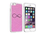 Apple iPhone 6 6s Glitter Bling Hard Case Cover Infinity Infinite Dance Forever Pink