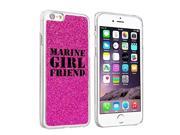 Apple iPhone 6 6s Glitter Bling Hard Case Cover Marine Girlfriend Hot Pink