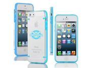 Apple iPhone 5 5s Ultra Thin Transparent Clear Hard TPU Case Cover Softball Vintage Light Blue