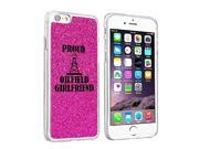 Apple iPhone 6 Plus 6s Plus Glitter Bling Hard Case Cover Proud Oilfield Girlfriend Hot Pink