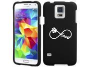 Samsung Galaxy S5 Mini Snap On 2 Piece Rubber Hard Case Cover Infinite Infinity Love for Animals Black
