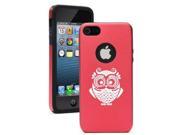 Apple iPhone 6 6s Aluminum Silicone Dual Layer Hard Case Cover Owl Vintage Red