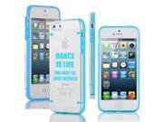 Apple iPhone 6 6s Ultra Thin Transparent Clear Hard TPU Case Cover Dance Is Life Light Blue