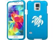 Samsung Galaxy S5 Snap On 2 Piece Rubber Hard Case Cover Sea Turtle Light Blue