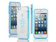 Apple iPhone 6 6s Ultra Thin Transparent Clear Hard TPU Case Cover Keep Calm and Love Hippos Light Blue