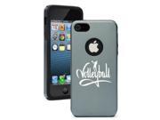 Apple iPhone 6 6s Aluminum Silicone Dual Layer Hard Case Cover Volleyball Calligraphy (Silver Gray) Apple iPhone 6 6s Aluminum Silicone Dual Layer Hard Case Cover Volleyball Calligraphy (Silver Gray)
