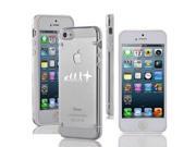 Apple iPhone 4 4s Ultra Thin Transparent Clear Hard TPU Case Cover Evolution Surfer White