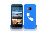 HTC One M9 Snap On 2 Piece Rubber Hard Case Cover Cali Bear California Light Blue