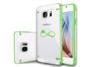 Samsung Galaxy S6 Ultra Thin Transparent Clear Hard TPU Case Cover Infinite Infinity Love for Basketball Green