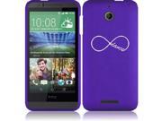 HTC Desire 510 Snap On 2 Piece Rubber Hard Case Cover Infinity Infinite Dance Forever Purple