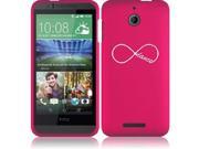HTC Desire 510 Snap On 2 Piece Rubber Hard Case Cover Infinity Infinite Dance Forever Hot Pink