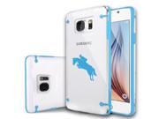 Samsung Galaxy S6 Ultra Thin Transparent Clear Hard TPU Case Cover Jockey Horse with Rider (Light Blue) Samsung Galaxy S6 Ultra Thin Transparent Clear Hard TPU Case Cover Jockey Horse with Rider (Light Blue)