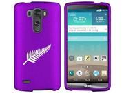 LG G4 Snap On 2 Piece Rubber Hard Case Cover New Zealand Silver Fern Purple