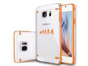 Samsung Galaxy S6 Edge Ultra Thin Transparent Clear Hard TPU Case Cover Evolution Soccer Orange