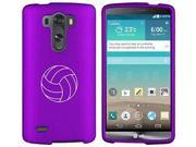 LG G4 Snap On 2 Piece Rubber Hard Case Cover Volleyball Purple