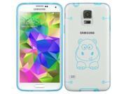 Light Blue Samsung Galaxy Ultra Thin Transparent Clear Hard TPU Case Cover Baby Hippo Light Blue for S4