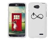 LG Optimus L90 D405 D410 D415 Snap On 2 Piece Rubber Hard Case Cover Infinity Infinite Love Cross Christian (White) LG Optimus L90 D405 D410 D415 Snap On 2 Piece Rubber Hard Case Cover Infinity Infinite Love Cross Christian (White)