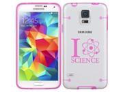 Hot Pink Samsung Galaxy Ultra Thin Transparent Clear Hard TPU Case Cover I Love Science Hot Pink for S4