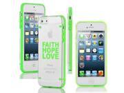 Apple iPhone 6 Plus 6s Plus Ultra Thin Transparent Clear Hard TPU Case Cover Faith Hope Love Green