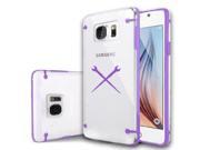 Samsung Galaxy S6 Edge Ultra Thin Transparent Clear Hard TPU Case Cover Spud Wrenches Iron Worker Purple