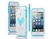 Apple iPhone 6 6s Ultra Thin Transparent Clear Hard TPU Case Cover Cross Wings Christian Light Blue