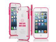 Apple iPhone 6 Plus 6s Plus Ultra Thin Transparent Clear Hard TPU Case Cover One Life Volleyball Hot Pink