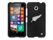 Nokia Lumia 630 635 Snap On 2 Piece Rubber Hard Case Cover New Zealand Silver Fern Black