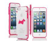 Apple iPhone 6 6s Ultra Thin Transparent Clear Hard TPU Case Cover Scottie Scottish Terrier Hot Pink