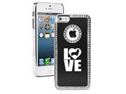 Apple iPhone 6 Plus 6s Plus Rhinestone Crystal Bling Hard Case Cover Love Corgi Black