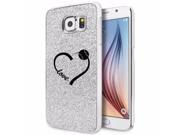 Samsung Galaxy S6 Edge Glitter Bling Hard Case Cover Love Heart Baseball Softball (Silver) Samsung Galaxy S6 Edge Glitter Bling Hard Case Cover Love Heart Baseball Softball (Silver)