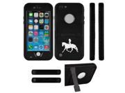 Apple iPhone 6 6s Premium Waterproof Shockproof Dirt Snow Proof Case Cover Cowgirl Riding Horse Black