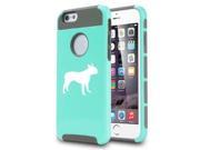 Apple iPhone 6 6s Shockproof Impact Hard Case Cover Boston Terrier Teal Gray