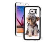 Samsung Galaxy S6 Edge Hard Back Case Cover Color Cute Yorkshire Terrier Dog Black