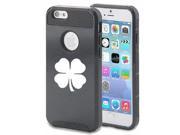 Apple iPhone 6 6s Shockproof Impact Hard Case Cover 4 Leaf Clover Black