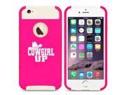 Apple iPhone 5 5s Shockproof Impact Hard Case Cover Cowgirl Up with Hat Hot Pink White
