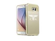 Samsung Galaxy S6 Shockproof Impact Hard Case Cover CNA Medical Symbol Nursing Assistant Gold