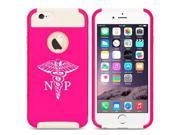 Apple iPhone 5 5s Shockproof Impact Hard Case Cover NP Nurse Practitioner Caduceus Hot Pink White