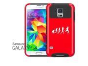 Samsung Galaxy S5 Shockproof Impact Hard Case Cover Evolution Soccer Red