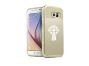 Samsung Galaxy S6 Edge Shockproof Impact Hard Case Cover Celtic Cross Gold