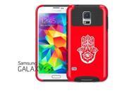 Samsung Galaxy S5 Shockproof Impact Hard Case Cover Hamsa Hand Red