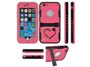 Apple iPhone 6 6s Premium Waterproof Shockproof Dirt Snow Proof Case Cover Love Heart Volleyball Pink