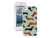 Apple iPhone 6 6s Hard Back Case Cover Color Dachshund Dogs Pattern White