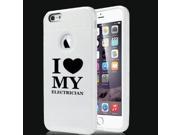 Apple iPhone 5c Shockproof Impact Hard Case Cover I Heart Love My Electrician White
