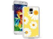 Samsung Galaxy S5 Hard Back Case Cover Daisy Flowers on Yellow White