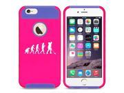 Apple iPhone 6 6s Shockproof Impact Hard Case Cover Evolution Hockey Player Hot Pink Blue