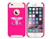 Apple iPhone 6 Plus 6s Plus Shockproof Impact Hard Case Cover CNA Medical Symbol Nursing Assistant Hot Pink White